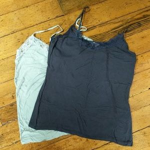 Lace trim camisole tops
